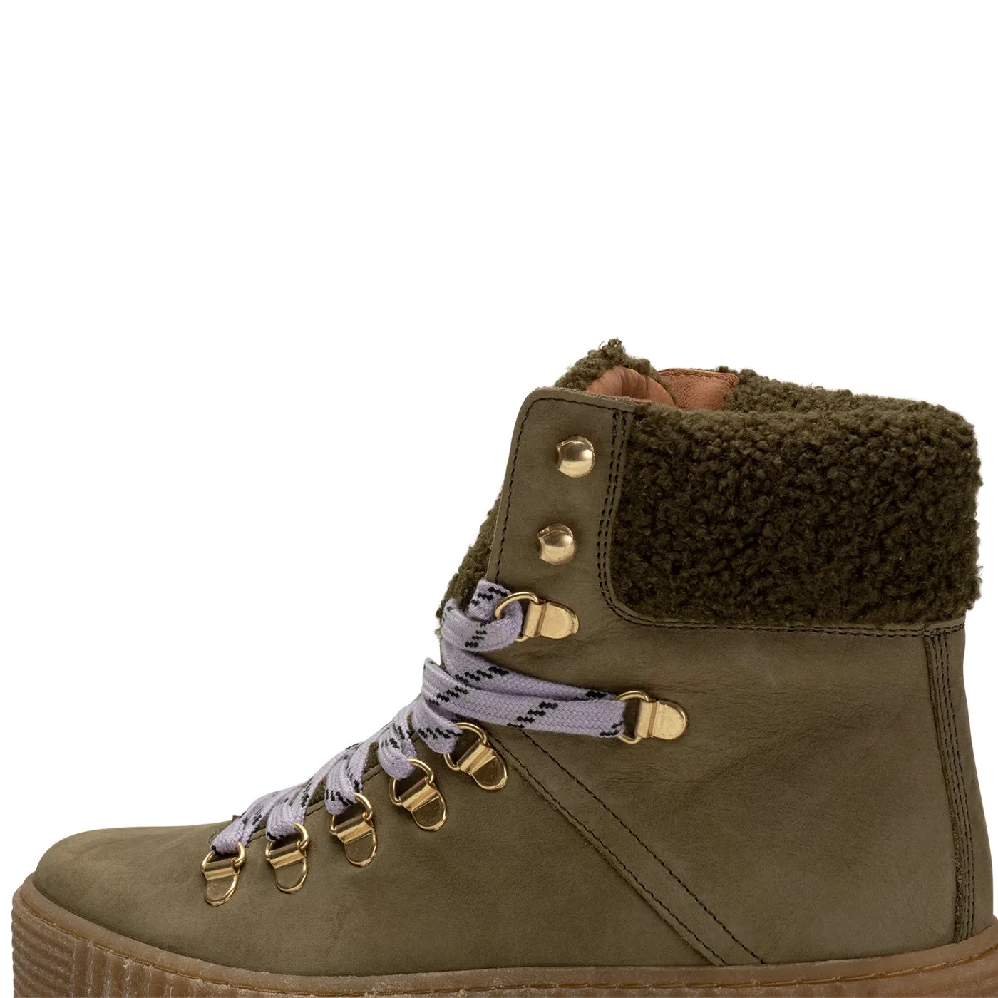 Agda Boot Nubuck Leather - KHAKI