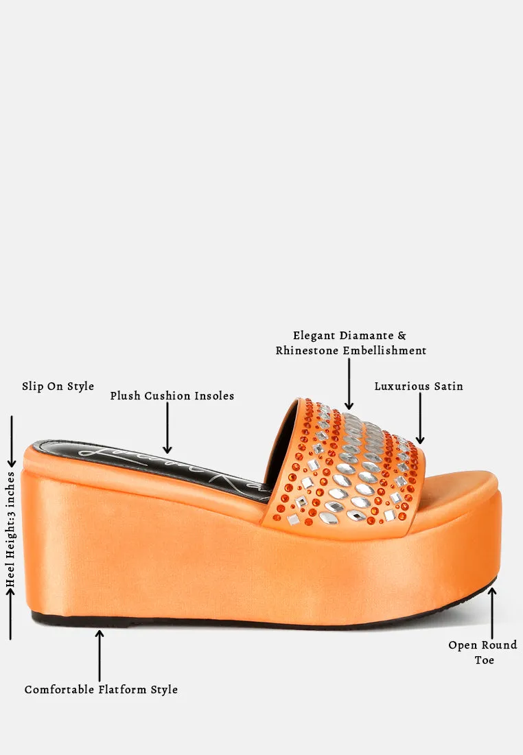 Batanga Diamante & Rhinestone Detail Stylish Flatforms