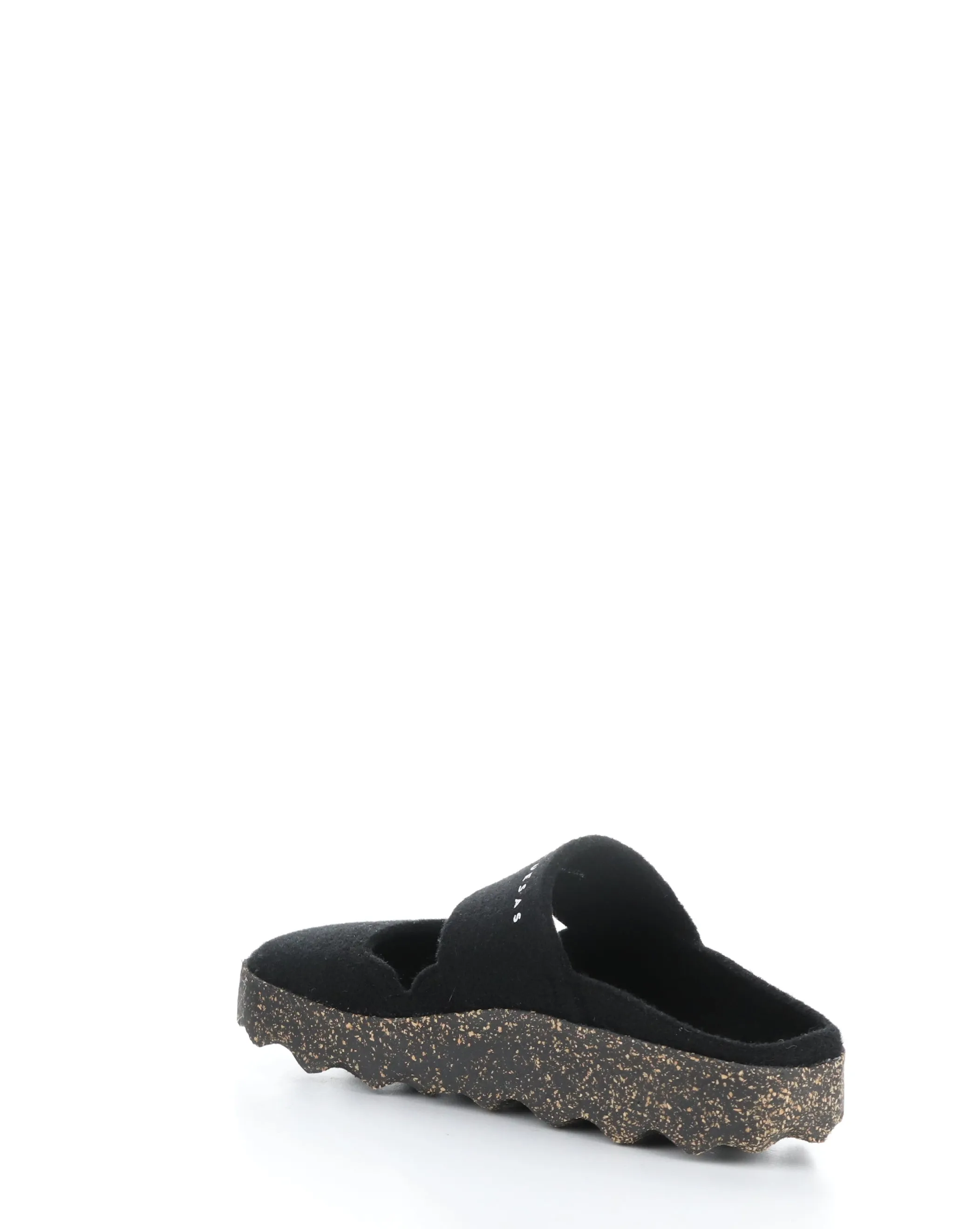 CANU185ASP 001 BLACK Round Toe Mules