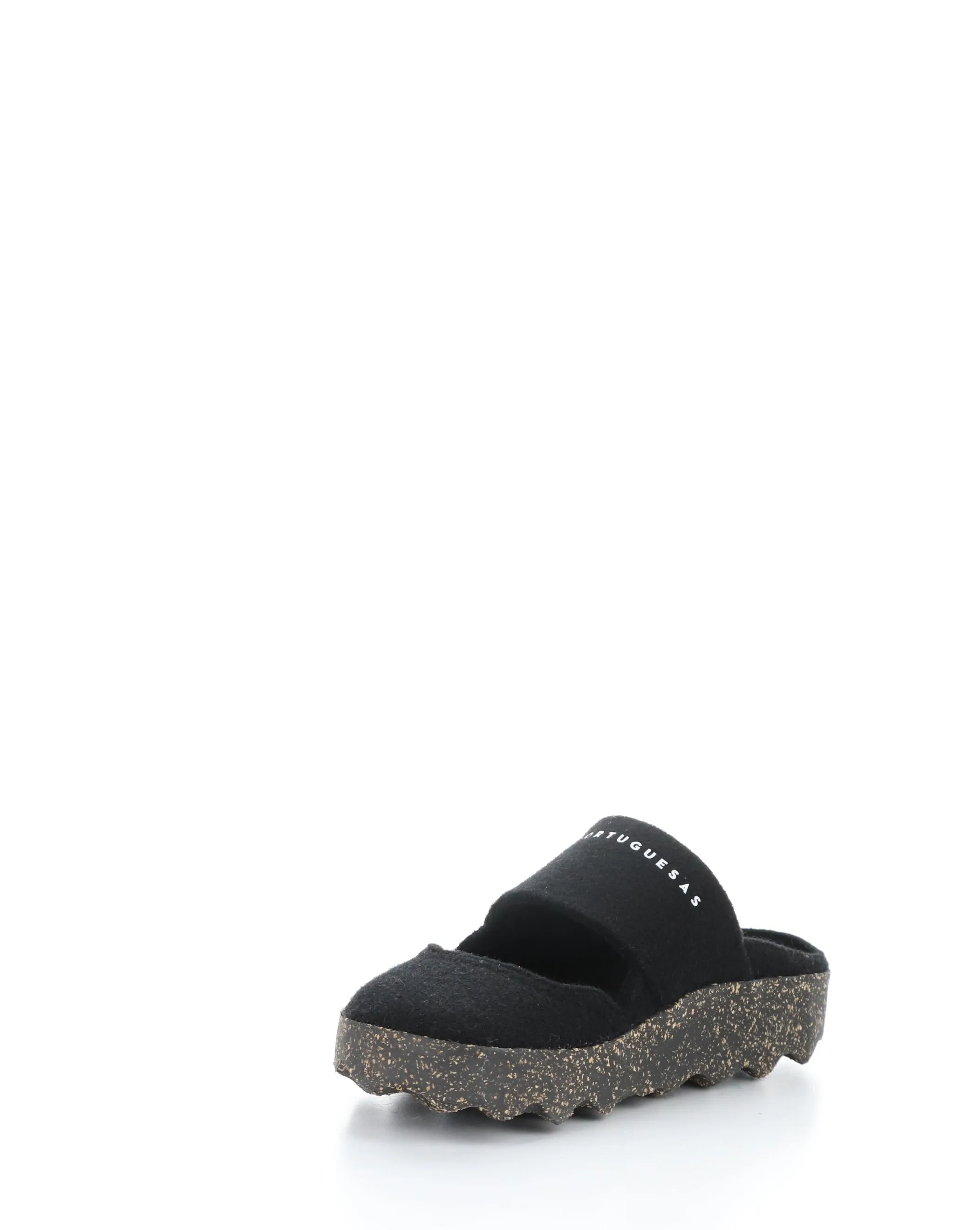 CANU185ASP 001 BLACK Round Toe Mules