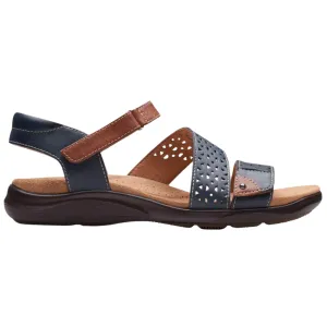 Clarks Kitly Way Navy Leather Sandal (Women's)