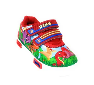 Coolz Unisex Casual Shoes for Kids Boys and Girls Dino-1 for 1-4 Years (Red, 3 Years)