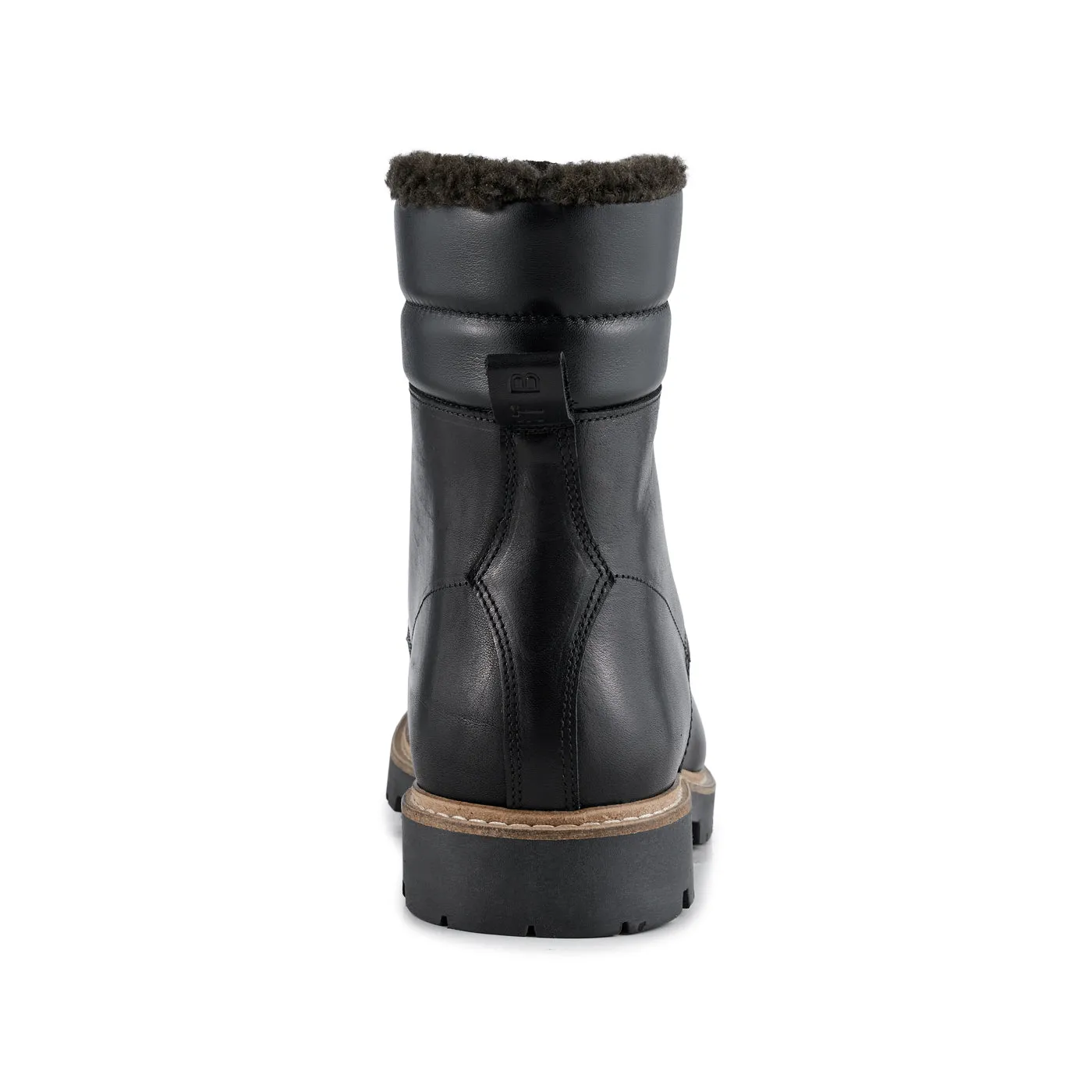 Cube warm boot leather - BLACK