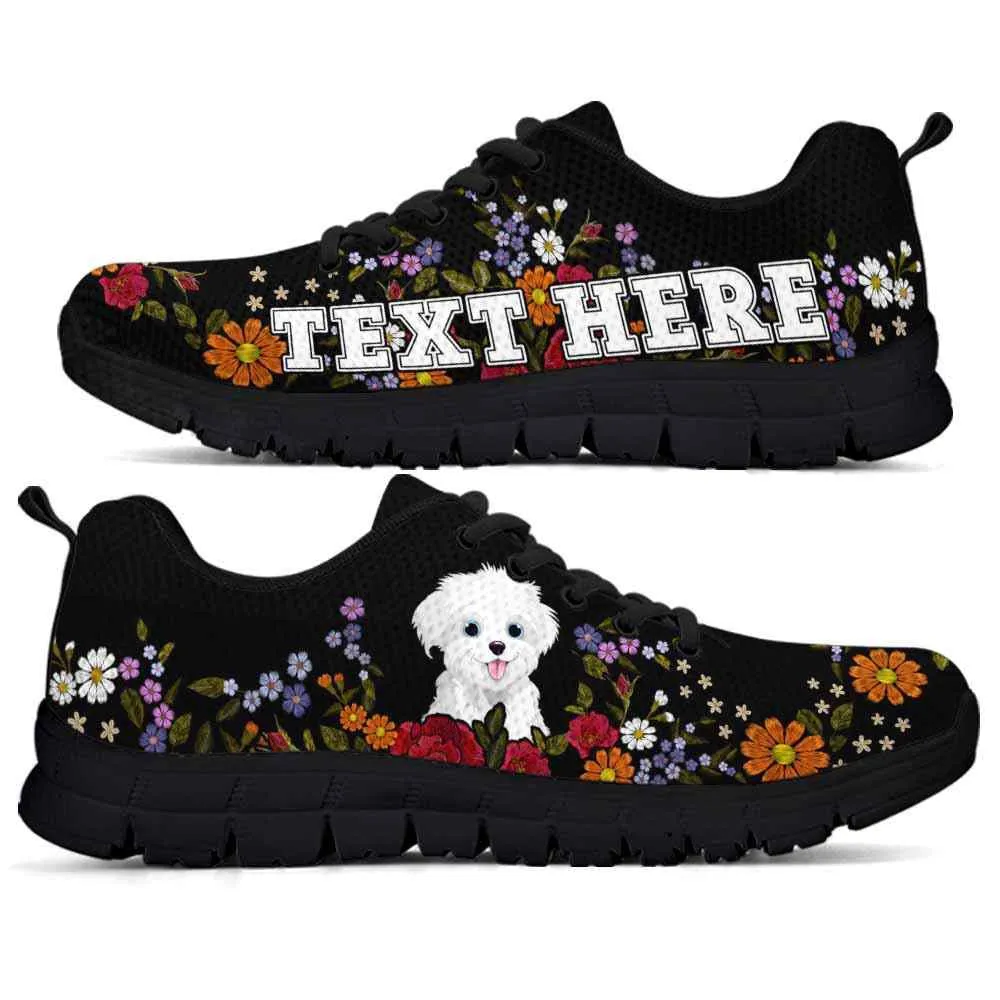 Custom Name Havanese Sneaker, Havanese Colorful Flower Floral Dog Lovers Sneakers Gym Running Shoes, Best Running Shoes