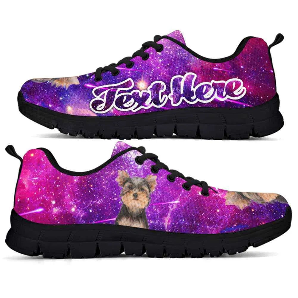 Custom Name Yorkshire Terrier Sneaker, Galaxy Yorkie Dog Lovers Sneakers Running Shoes Gift Men Women, Best Running Shoes