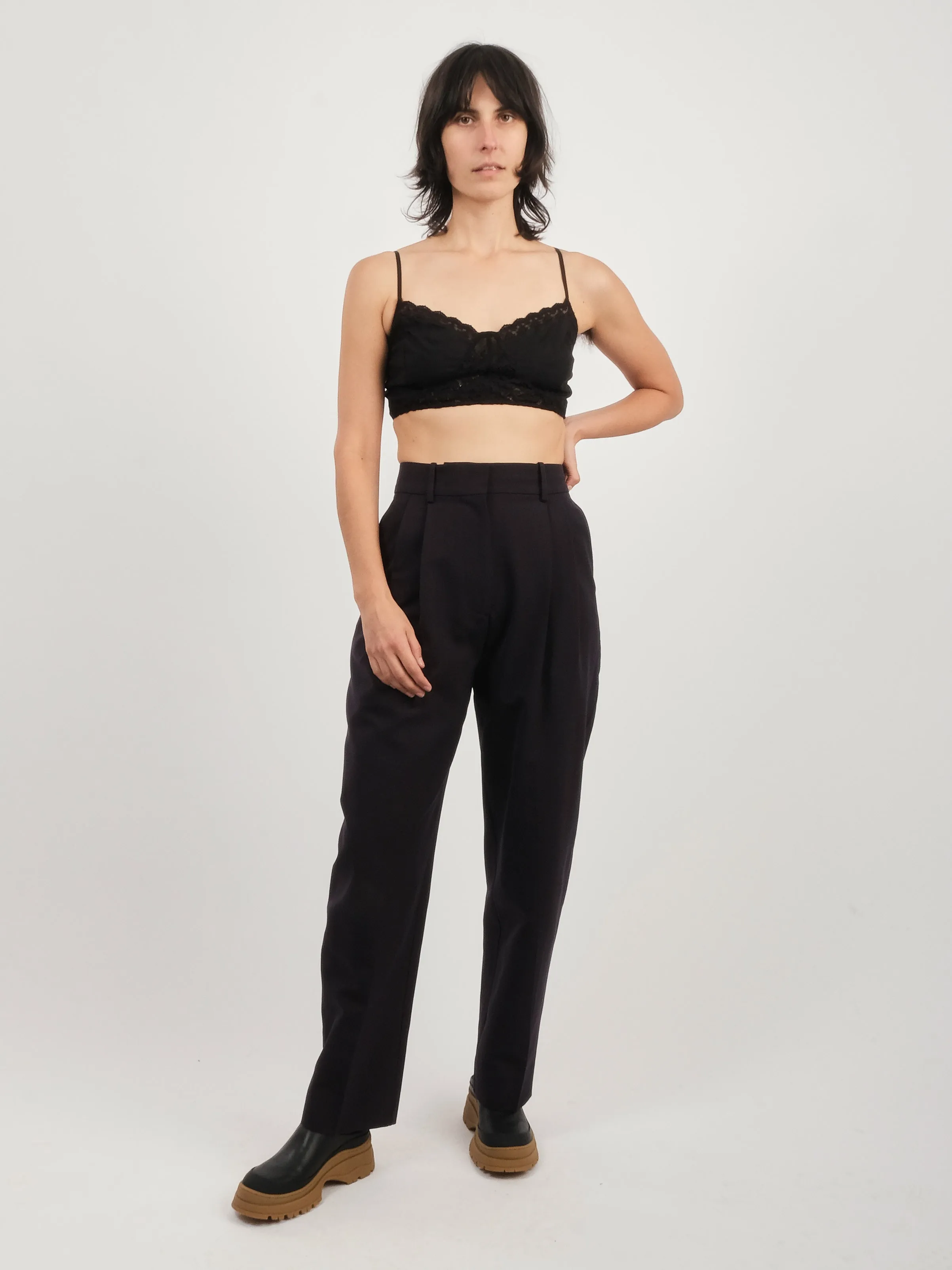 Darkest Navy Sperro Double Pleat Pant