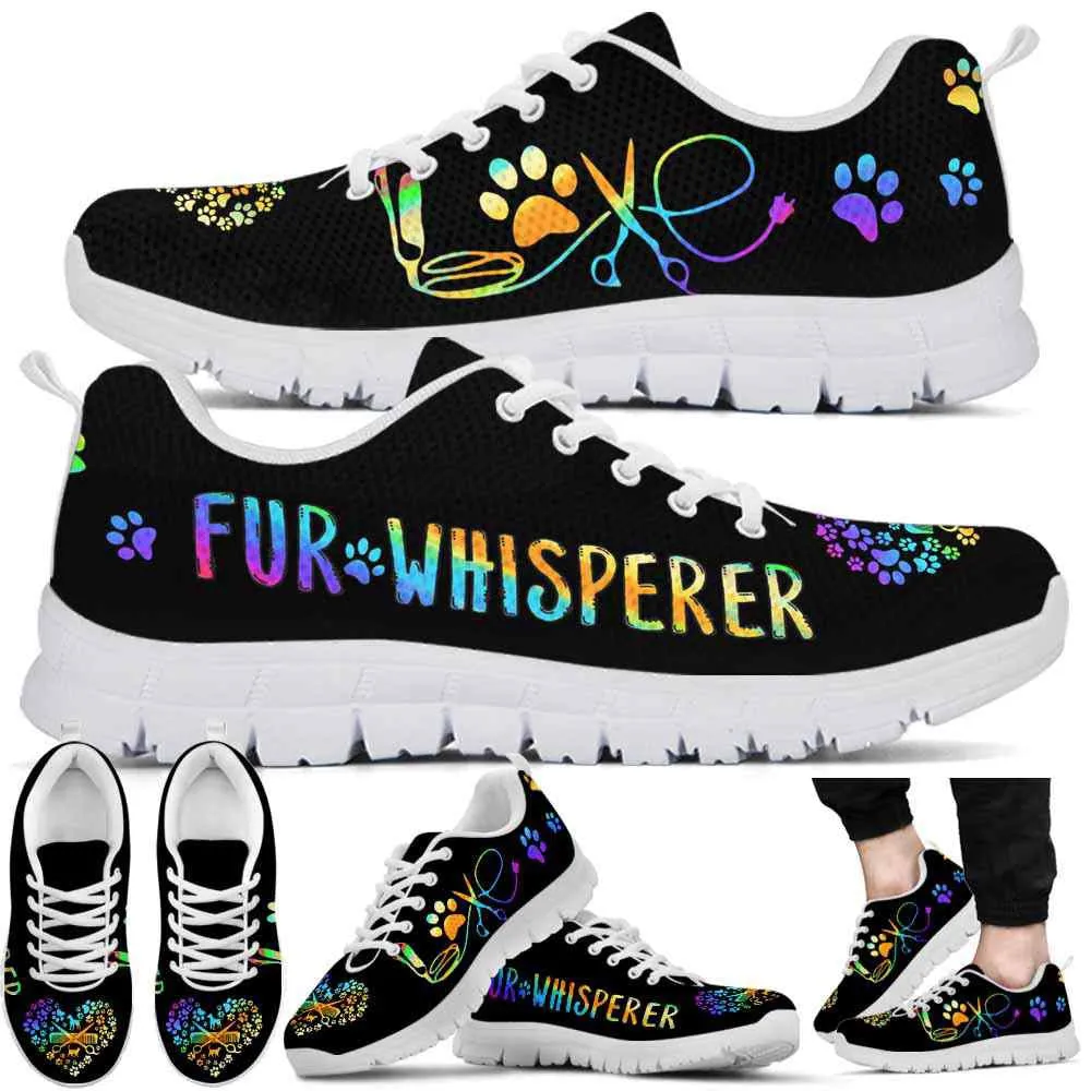 Dog Groomer Sneaker, Dog Groomer Fur Whisperer Love Heart Sneakers Shoes, Best Running Shoes, Unique Gifts For Dog Lovers