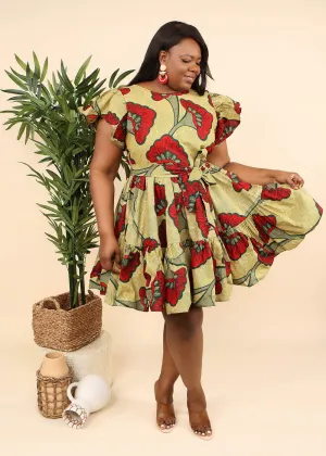 Elma African Print Dress