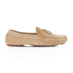 Jackson Suede Leather Driving Loafer - Sand