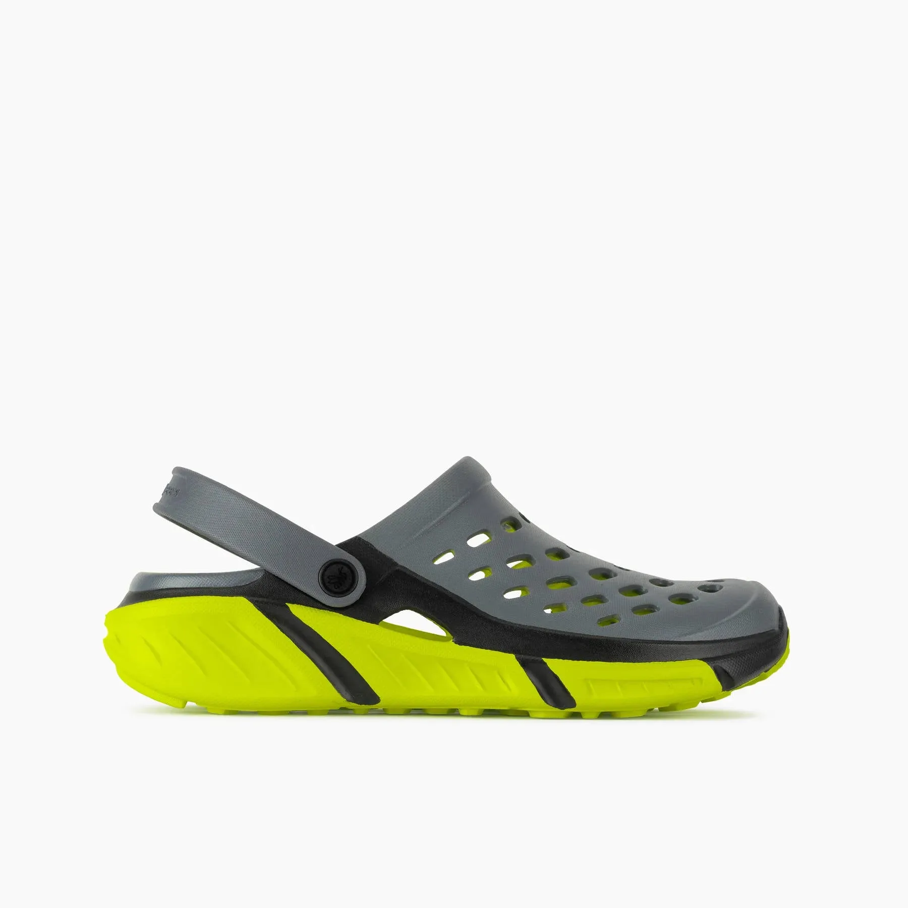 Joybees Mens Trekking Clog Charcoal Citrus