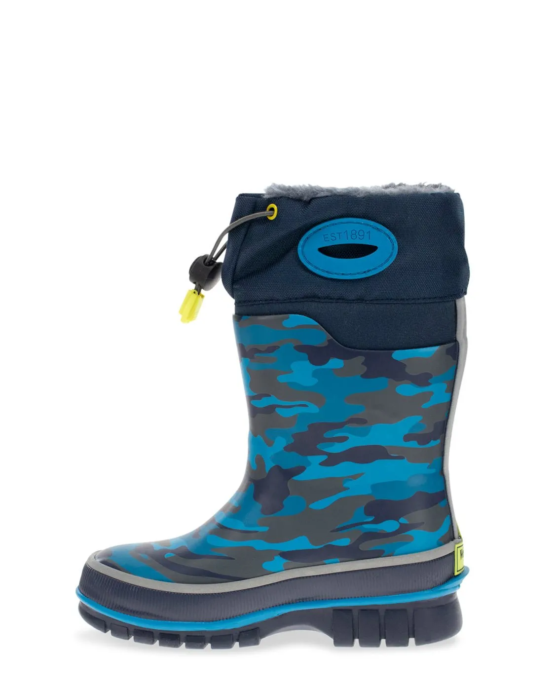 Kids Camo Frost Neoprene Cold Weather Boot - Navy