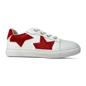 Miss Harper Sneaker in Red Glitter - Kids