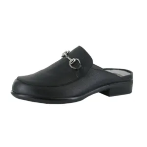 Naot Halny Soft Black Leather Women's Clogs