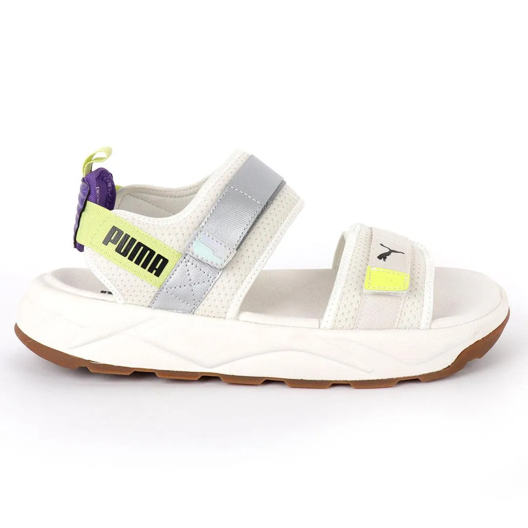 PU Rs Future Rider Sandals Iri Full Black Designed-White