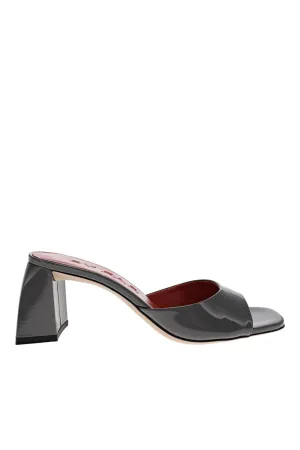 Romy Cement Patent Leather Mules