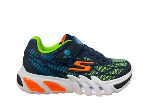 Skechers Boys' Lights Flex Glow Elite Vorlo Trainer 400137L/NVMT Blue 