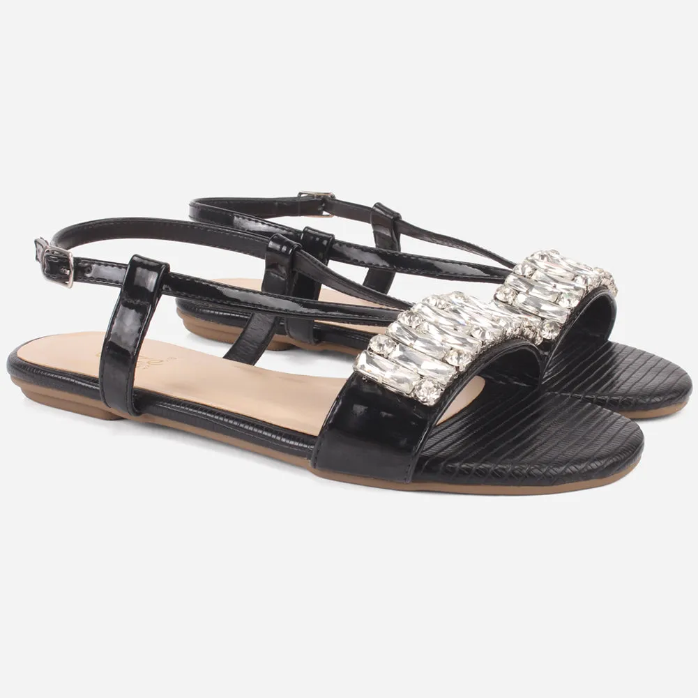 Women "DANTE" Stylish Diamantes Sandals